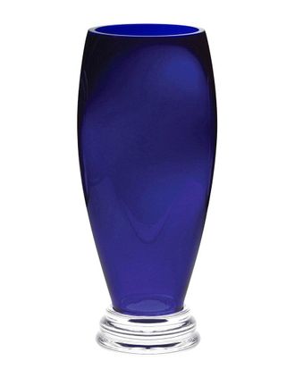 Barski Footed Round 14in Cobalt Vase