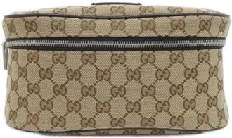 Gucci Pre-owned Clutches, female, Beige, Size: ONE SIZE Pre-owned Canvas gucci-bags