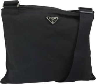 Prada Pre-owned Nylon Cross Body Bag - Dames - Vintage Schoudertas - Zwart - ONE Size - Nylon - Vintage