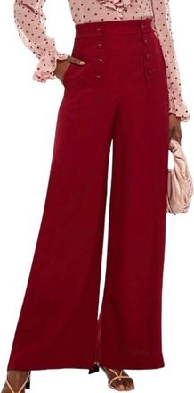 Zimmermann Red Wide Leg Trousers Size M