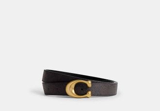Coach Sculpted C Buckle Reversible Belt, 25mm