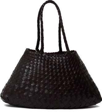Dragon Diffusion Santa Croce Big Handwoven Tapered Buffalo Leather Tote Bag