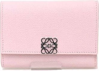 Loewe Pre-owned Wallets, female, Pink, Size: ONE SIZE Pre-owned Tri-fold Wallet