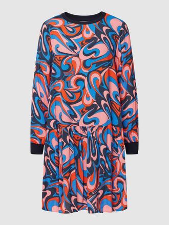 Rich & Royal Knielanges Kleid mit Allover-Muster in Royal, Gr&ouml;&szlig;e S