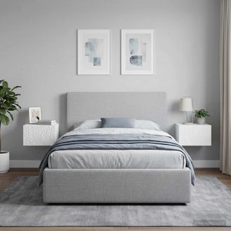 vidaXL Vidaxl Mobiletto Da Notte A Muro 2 Pz Bianco 49 X 34,5 X 20 Cm