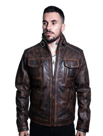 Infinity Leather Heren vintage leren bikerjack-Kaapstad