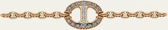 Hoorsenbuhs 18k Rose Gold Chain Bracelet with White Diamond Station