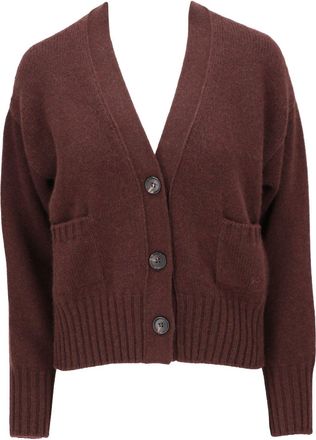 Isaia Womens Brown Cardigan