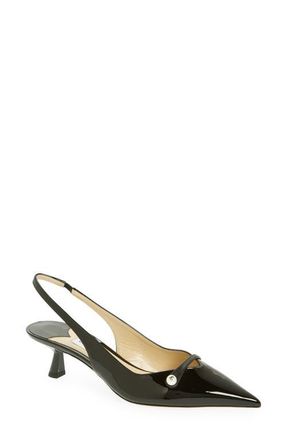Jimmy Choo London Amita Pointed Toe Slingback Pump in Black at Nordstrom, Size 10.5Us