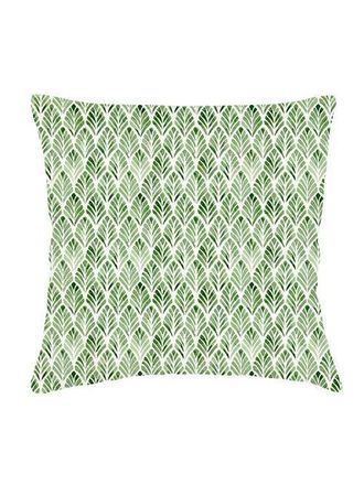 Anaya with Love Green Geo Palm Velvet Pillow with Down Insert at Nordstrom, Size 20X20