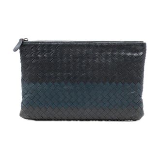 Bottega Veneta Pre-owned Clutches, female, Black, Size: ONE SIZE Pre-owned Woven Leather Pouch