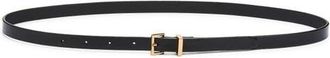 Frame Denim Petite Square Buckle Skinny Leather Belt in Black at Nordstrom, Size X-Small