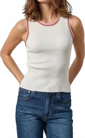 Lilla P Contrast Trim Tank In White