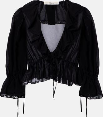 Chlo&eacute; Chlo&eacute; Blusa in seta con volant