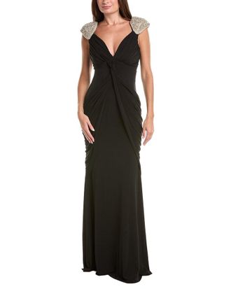 Issue New York Solid Embellished Maxi Dress