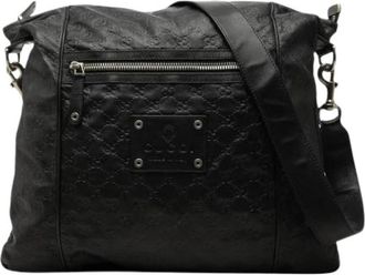 Gucci Pre-owned Vintage Crossbody Shoulder Bag - Dames - Vintage Schoudertas - Zwart - ONE Size - Leer - Vintage