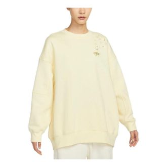 Nike (WMNS) Nike Sportswear Fleece Crew Sweatshirt Yellow FB1918-744