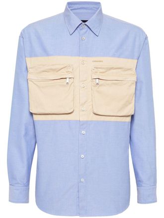 Dsquared2 Camicia con tasche cargo - Blu