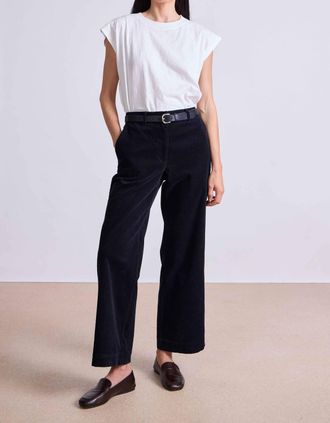 Apiece Apart Sadie Corduroy Trouser In Midnight