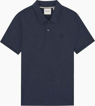 Lyle & Scott Mens Lyle & Scott Pintuck Cuff Polo Shirt - Navy - Size: 44