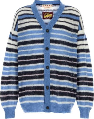 Marni Geborduurde Mohairmix Cardigan