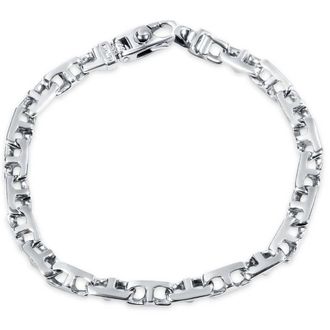 Pompeii3 Mens 14k Gold (22gram) or Platinum (35gram) 6mm Link Bracelet 8.5