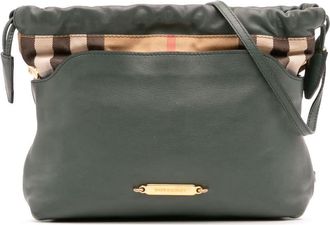 Burberry Pre-owned Burberry House Check Canvas and Calfskin Little Crush Crossbody ITCF&10SCA