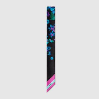 Gucci Printed Silk Ribbon, Black