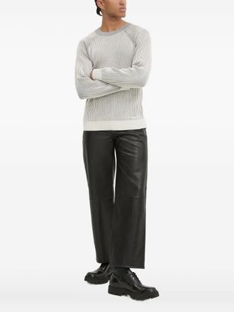 HUGO BOSS striped sweater - Grey