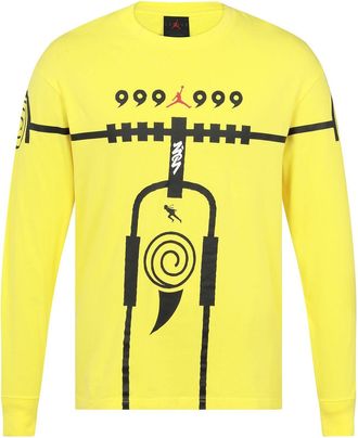 Nike Jordan Air Jordan Zion 1 x Naruto Crossover Naruto Uzumaki Round Neck Long Sleeves Yellow DR1445-721