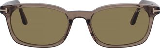 Tom Ford Green Rectangular Mens Sunglasses FT1300 45N 53