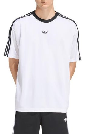 adidas Adicolor Recycled Polyester Jacquard Jersey in White at Nordstrom, Size Xx-Large