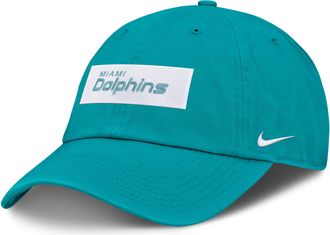 Nike Miami Dolphins Primetime Club Wordmark Nike Mens NFL Adjustable Hat in Blue | NF023GT9P-ZW0