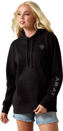Ariat Womens Ariat Logo 2.0 Hoodie Long Sleeve in Black, Size 2X-Large