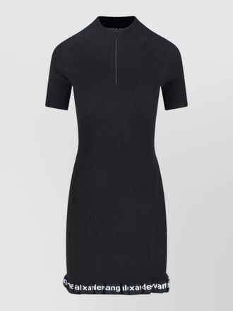 Alexander Wang knit dress knee length ribbed ruffled