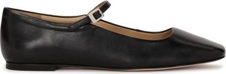 Kazar Zwarte ballerinas met vierkante neus - Dames - Ballerinas - Zwart - 38 EU - Leer - Schoenen