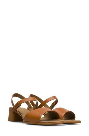 Camper Katie Block Heel Sandal in Medium Brown at Nordstrom, Size 35