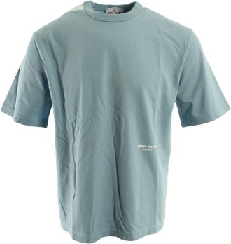 Stone Island Tops, Heren, Blauw, S, Katoen, Marina T-shirt