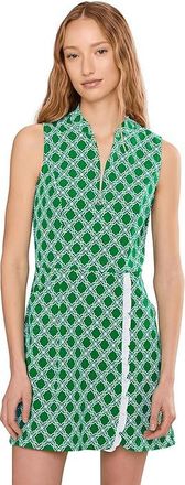 Lilly Pulitzer Catarina Ruffle Dress Upf Womens Dress Bamboo Green : 12, Polyester/Spandex