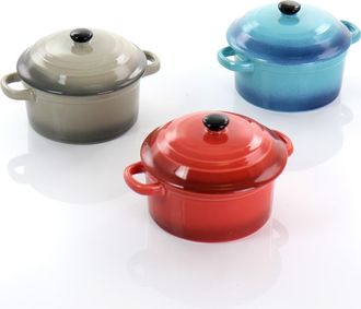 Crock-pot Pembury 3 Piece 9.6 Ounce Stoneware Assorted Casserole Dish Set in Red at Nordstrom