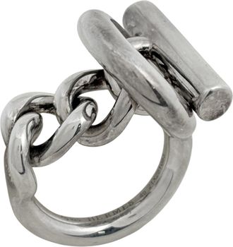 Herm&egrave;s Silver Silver 925 Band Ring (Pre-Owned)