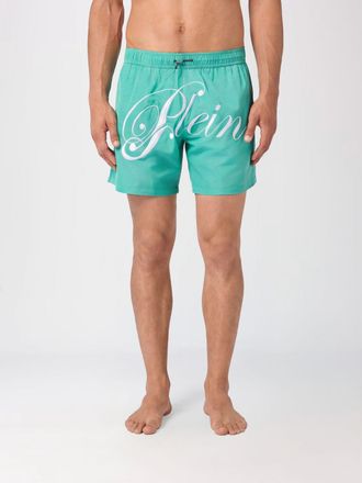 Philipp Plein Shorts da mare in tessuto tecnico con logo ricamato e coulisse