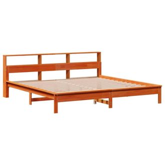 Berkfield Home Decorative Bed Frame Frame Wax Brown 180x200 cm Super King Solid