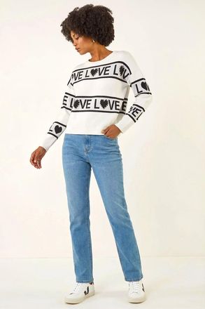 Roman Love Motif Knit Jumper