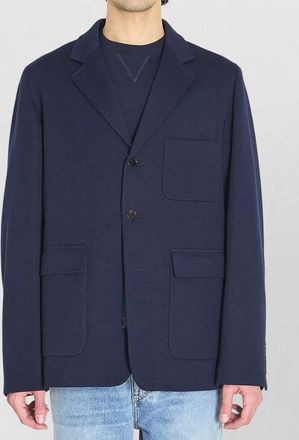 Gucci piqu&eacute; cotton single breasted tailored jacket