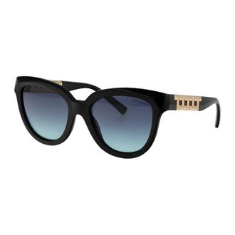 Tiffany & Co. Stijlvolle Zonnebril - Dames - Zonnebrillen - Zwart - 53 MM - Accessoires