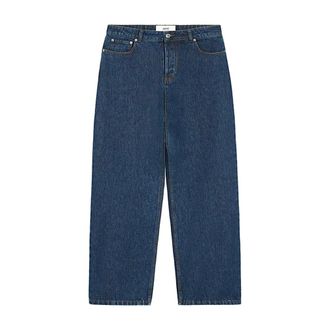 Ami Wide Jeans, male, Blue, Size: W34 Classic Fit Jeans