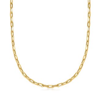 Ross-Simons Italian 14kt Yellow Gold Paper Clip Link Necklace