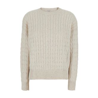 Brunello Cucinelli Truien & Vesten, Dames, Wit, S, Trui
