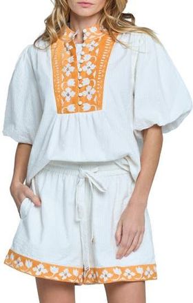 Ciebon Aphyna Puff Sleeve Top in White at Nordstrom Rack, Size X-Small
